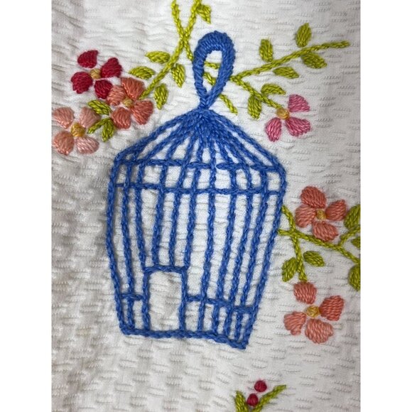 Vintage Handmade Baby Sunsuit White Floral Retro 70s Ladybug Cottagecore - Picture 4 of 15